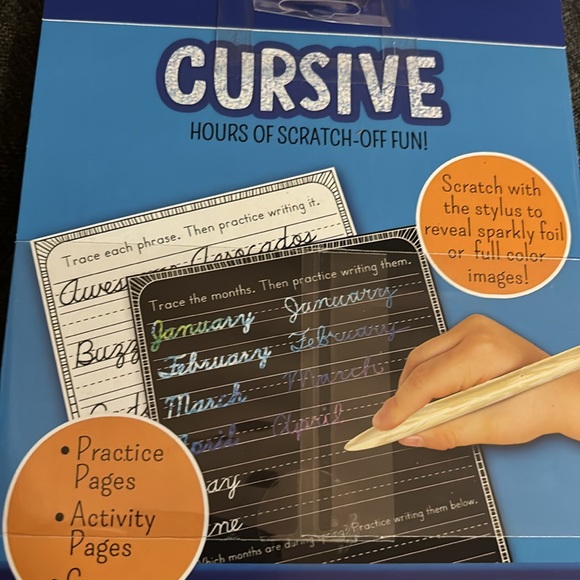 Scratch Fantastic CURSIVE Activity Book-Dazzling Doodles & Designs Ages 7+ New - Picture 2 of 2